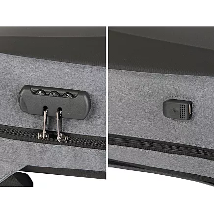 LARGE, STURDY, ANTI-THEFT BUSINESS BACKPACK WITH COMPUTER COMPARTMENT AND COMBINATION LOCK