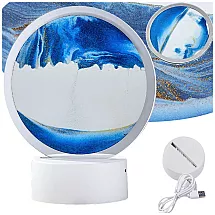 3d sand lamp moving dynamic sand decorative desk usb led rgb