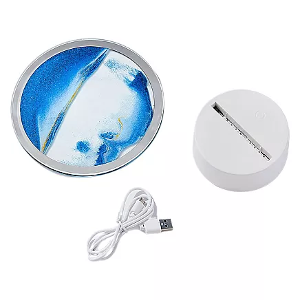 3d sand lamp moving dynamic sand decorative desk usb led rgb