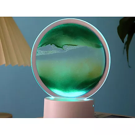 3d sand lamp moving dynamic sand decorative desk usb led rgb