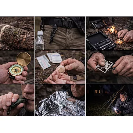 НАБОР ДЛЯ ВЫЖИВАНИЯ 35-в-1: НЕОБХОДИМЫЕ ВЕЩИ ДЛЯ ВЫЖИВАНИЯ, ВОЕННЫЙ И ТУРИСТИЧЕСКИЙ НАБОР В ЧЕХЛЕ