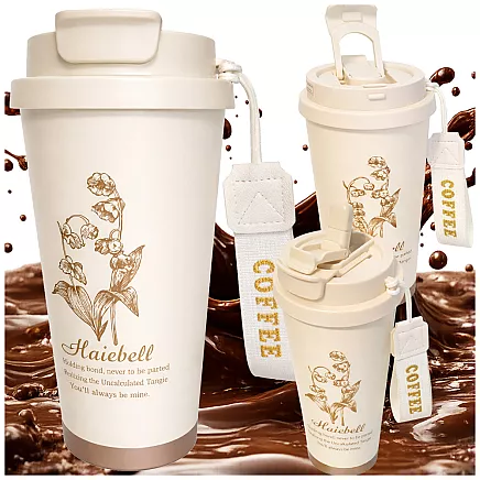 Термос 530 мл соломка с ручкой стальный термос для холодных и горячих напитков