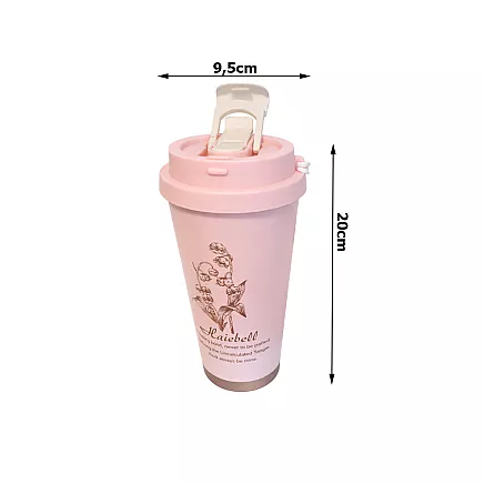 Термос 530 мл соломка с ручкой стальный термос для холодных и горячих напитков