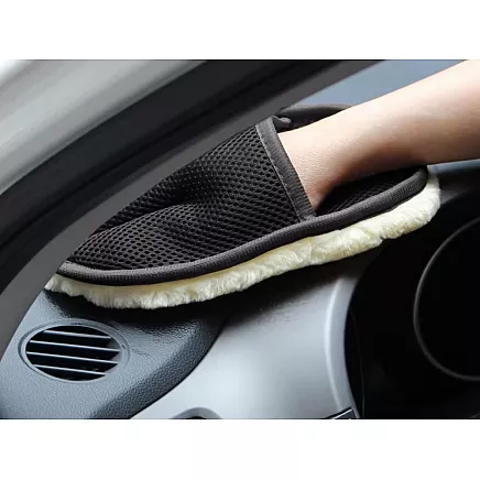 Механическая рукавица для мойки автомобиля микрофибра детайлинг мягкая для лака одежды окон