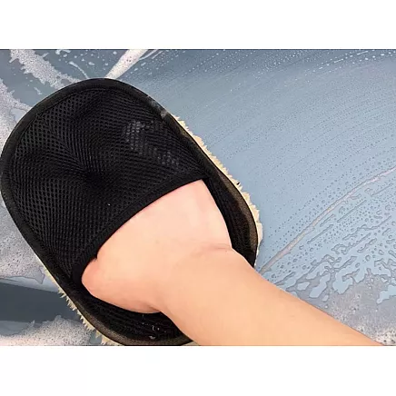 Механическая рукавица для мойки автомобиля микрофибра детайлинг мягкая для лака одежды окон