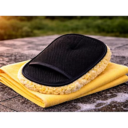 Механическая рукавица для мойки автомобиля микрофибра детайлинг мягкая для лака одежды окон