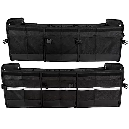 FOLDING CAR BOOT ORGANISER WITH STRAPS AND LARGE POCKETS