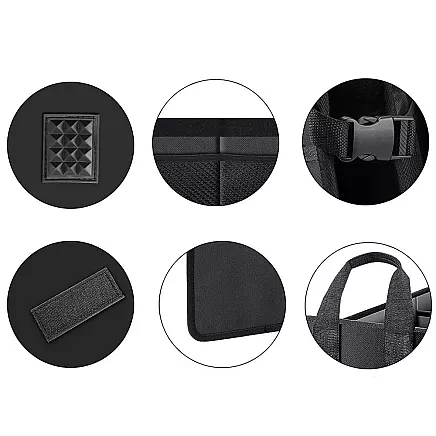 FOLDING CAR BOOT ORGANISER WITH STRAPS AND LARGE POCKETS