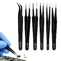 Прецизные антистатические пинцеты, набор 6 шт. Электроника, сервис, моделирование