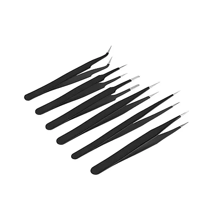 Прецизные антистатические пинцеты, набор 6 шт. Электроника, сервис, моделирование