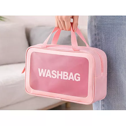 Travel cosmetic bag tourist set 3in1 transparent for cosmetics