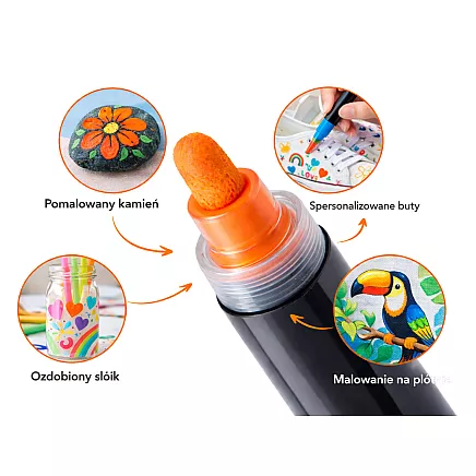 Acrylic markers set of 12 waterproof flamastry markers with ink