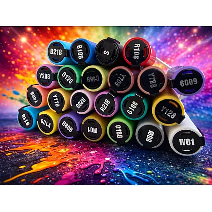 Acrylic markers set of 24 waterproof flamastry markers with ink