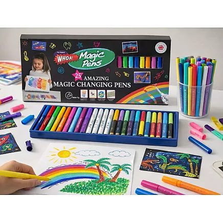 Magical colour-changing markers, 25 pieces set of creative markers for children