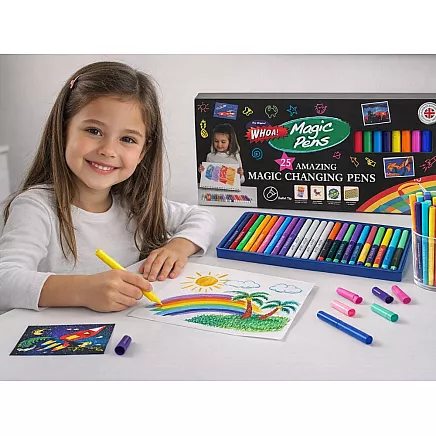 Magical colour-changing markers, 25 pieces set of creative markers for children