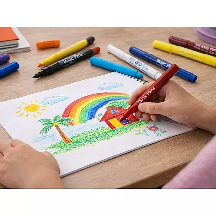 Magical colour-changing markers, 25 pieces set of creative markers for children