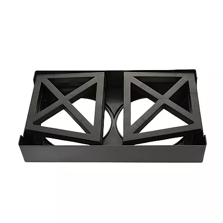 Raised double dog and cat bowl on a stand – 2x large, stainless steel