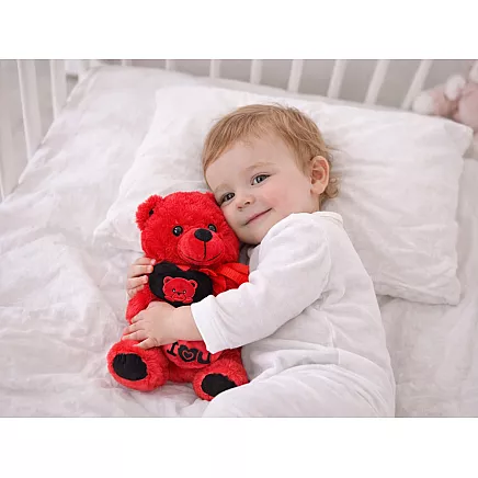 Плюшевый мишка с надписью «i love you» — подарок, игрушка для обнимания, талисман, красный