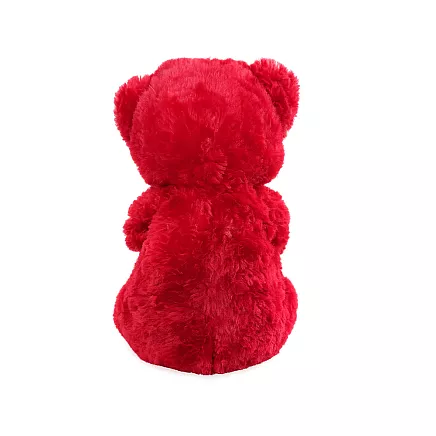 Плюшевый мишка с надписью «i love you» — подарок, игрушка для обнимания, талисман, красный