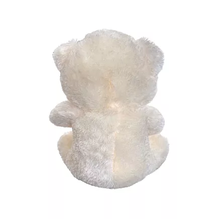 Плюшевый мишка с сердечками — подарок, игрушка для обнимания, талисман, кремового цвета, 30 см