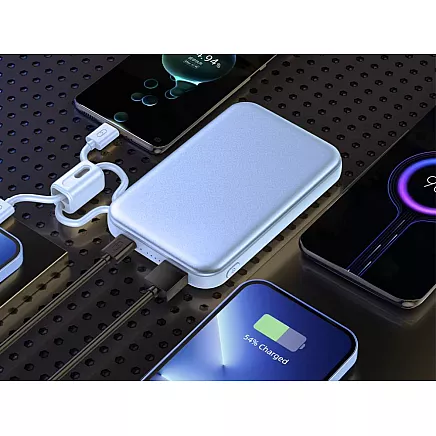 Портативный аккумулятор с быстрой зарядкой 10000 мач, quick charge 3.0, usb-c, lightning, 22,5 вт