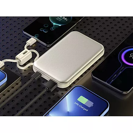 Портативный аккумулятор с быстрой зарядкой 10000 мач, quick charge 3.0, usb-c, lightning, 22,5 вт