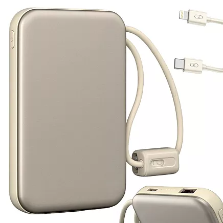 Портативный аккумулятор с быстрой зарядкой 10000 мач, quick charge 3.0, usb-c, lightning, 22,5 вт