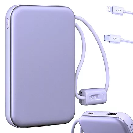 Портативный аккумулятор с быстрой зарядкой 10000 мач, quick charge 3.0, usb-c, lightning, 22,5 вт