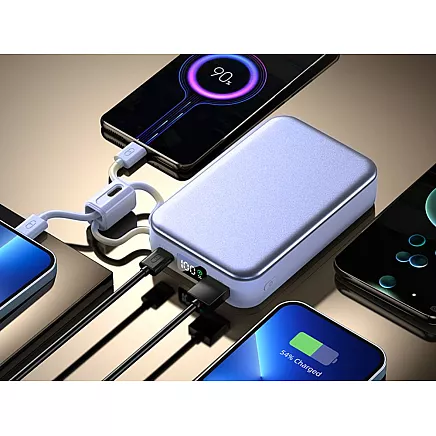 Портативный аккумулятор с быстрой зарядкой 20000 мач, quick charge 3.0, usb-c, lightning, 22,5 вт
