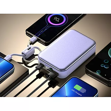 Портативный аккумулятор с быстрой зарядкой 20000 мач, quick charge 3.0, usb-c, lightning, 22,5 вт