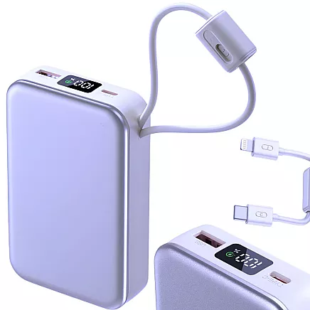 Портативный аккумулятор с быстрой зарядкой 20000 мач, quick charge 3.0, usb-c, lightning, 22,5 вт
