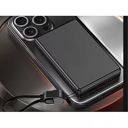 Портативный аккумулятор с быстрой зарядкой, 10000 мач, 20 вт, usb-c, lightning, беспроводная зарядка, qc