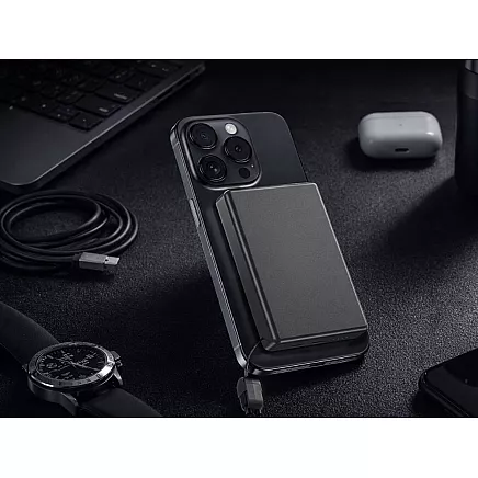 Портативный аккумулятор с быстрой зарядкой, 10000 мач, 20 вт, usb-c, lightning, беспроводная зарядка, qc