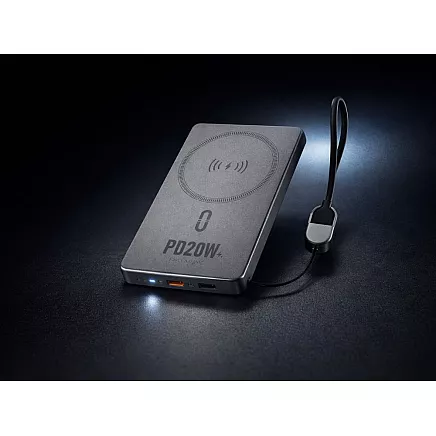 Портативный аккумулятор с быстрой зарядкой, 5000 мач, 20 вт, usb-c, usb-a, qc 3.0, беспроводная зарядка