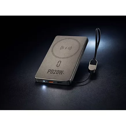 Портативный аккумулятор с быстрой зарядкой, 5000 мач, 20 вт, usb-c, usb-a, qc 3.0, беспроводная зарядка