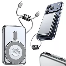 Портативный аккумулятор с быстрой зарядкой, 10000 мач, usb, lightning, беспроводная зарядка, мощный, qc