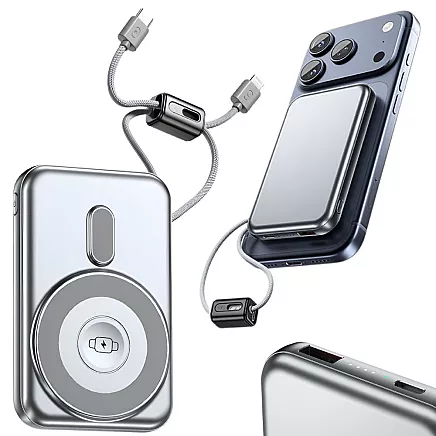 Портативный аккумулятор с быстрой зарядкой, 10000 мач, usb, lightning, беспроводная зарядка, мощный, qc