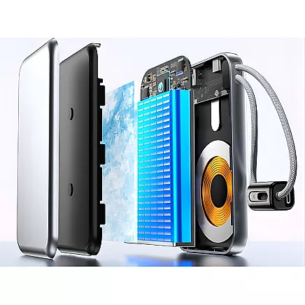 Портативный аккумулятор с быстрой зарядкой, 10000 мач, usb, lightning, беспроводная зарядка, мощный, qc