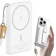 Портативный аккумулятор с быстрой беспроводной зарядкой, 10000 мач, usb-c, lightning, 20 вт