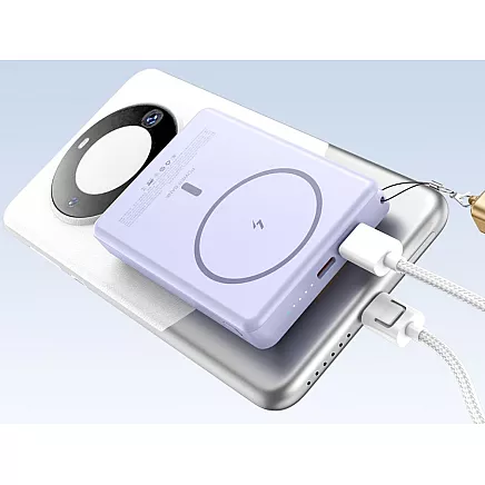 Портативный аккумулятор с быстрой беспроводной зарядкой, 10000 мач, usb-c, lightning, 20 вт