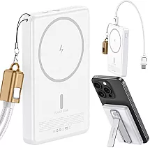 Портативный аккумулятор с быстрой беспроводной зарядкой, 5000 мач, usb-c, lightning, 20 вт