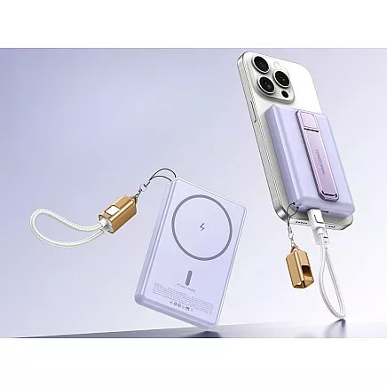 Портативный аккумулятор с быстрой беспроводной зарядкой, 5000 мач, usb-c, lightning, 20 вт