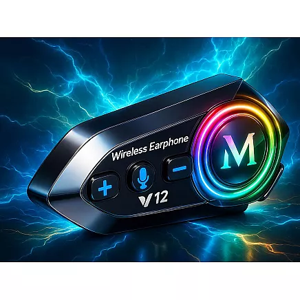 Motociklu interkoms bluetooth y12 pro motociklistiem ar balss asistentu