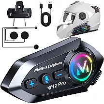 Y12 pro bluetooth motorcycle intercom for motorcyclists – voice assistant