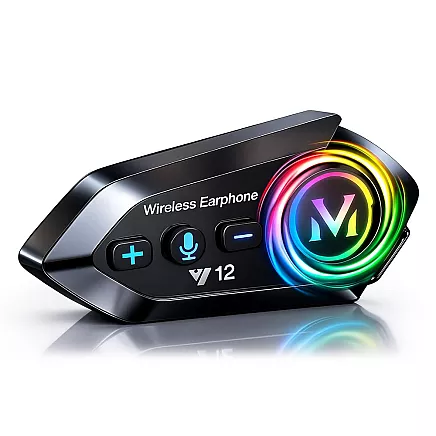 Motociklu interkoms bluetooth y12 pro motociklistiem ar balss asistentu
