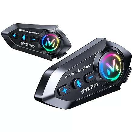 Motociklu interkoms bluetooth y12 pro motociklistiem ar balss asistentu