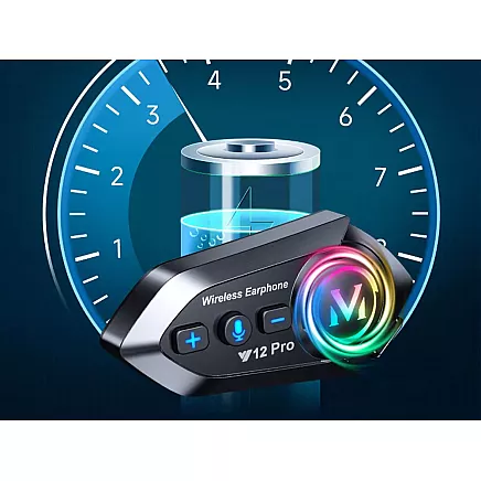 Motociklu interkoms bluetooth y12 pro motociklistiem ar balss asistentu