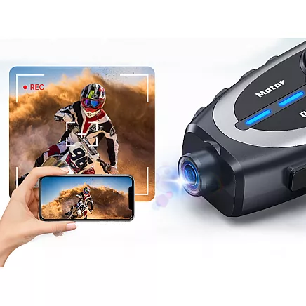 Q29 bluetooth motorcycle intercom for motorcyclists with conference call and camera