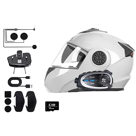 Q29 bluetooth motorcycle intercom for motorcyclists with conference call and camera