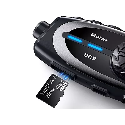 Q29 bluetooth motorcycle intercom for motorcyclists with conference call and camera